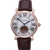Cartier Rotonde Flying Tourbillon White Dial 621958