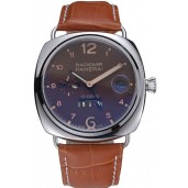 Cheap Panerai Radiomir Stainless Steel Bezel Cognac Leather Bracelet 622327