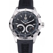 Fake Fashion Tag Heuer Aquaracer Calibre S Black Dial Black Rubber Band 622406