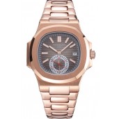 Fake Patek Philippe Nautilus Gray Dial Rose Gold Case And Bracelet
