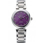 High Quality Omega Ladymatic Purple Dial Stainless Steel Bracelet 622459