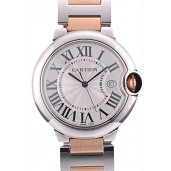 Hot Cartier Ballon Bleu 38mm White Dial Stainless Steel Case Two Tone Rose Gold Bracelet