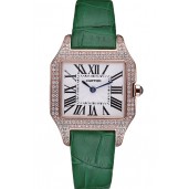 Hot Cartier Santos 100 Diamond Rose Gold Bezel 621912