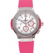 Hublot Big Bang Pink Strap White Dial Watch