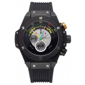 Hublot Big Bang Unico Bi-Retrograde Chrono King Black Steel Case Black Rubber Strap 622771