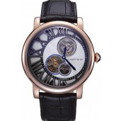 Imitation Cartier Rotonde Reversed Tourbillon White Dial 621949