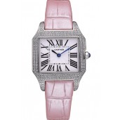 Imitation Cartier Santos 100 Diamond Silver Bezel 621910