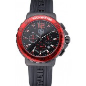 Imitation High Quality Tag Heuer Formula 1 Chronograph Black Dial Red Bezel Red Numerals 622407