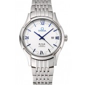 Imitation Omega De Ville White Dial Stainless Steel Case And Bracelet 1453789