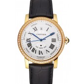 Imitation Swiss Cartier Ballon Bleu GMT Silver Dial Rose Gold Case And Bracelet
