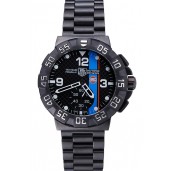 Imitation Tag Heuer Formula One Special Gulf Edition Black Dial And Blue Ion Plated Steinless Steel Bracelet 622288