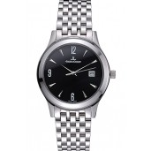 Jaeger LeCoultre Master Black Dial Stainless Steel Bezel Stainless Steel Band 622093