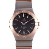 Omega Constellation Rose Gold Bezel Two Tone Band som100 621480