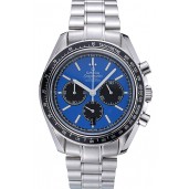 Omega Speedmaster Blue Grey Stainless Steel Strap 622053