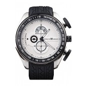 Porsche Regulator Power Reserve Black Case White Dial
