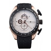 Porsche Regulator Power Reserve Rose Gold Case White Dial