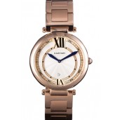 Replica Cartier Ballon Bleu Rose Gold Stainelss Steel Strap White Dial 621453