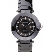 Replica Cartier Pasha 43mm Black Dial Black Ceramic Case Rubber Bracelet
