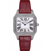 Replica Cartier Santos 100 Diamond Silver Bezel 621916