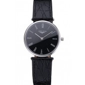 Replica Longines La Grande Classique Black Dial Black Leather Band Homme 622131