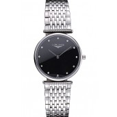 Replica Longines La Grande Classique Stainless Steel Black Dial Diamond Markers Homme 622111