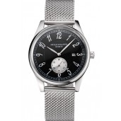 Replica Patek Philippe Calatrava Small Seconds Black Dial Stainless Steel Case And Bracelet