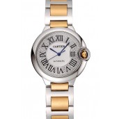 Replica Swiss Cartier Ballon Bleu 40 MM Diamond Dial Gold And Staineless Steel Bracelet 1453889