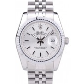 Rolex Datejust Silver Dial Ribbed Bezel 7457