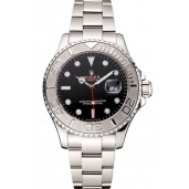 Rolex Yacht-Master Black Dial Stainless Steel Case And Bracelet