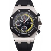 Swiss Audemars Piguet Royal Oak Offshore Black And Yellow Dial Stainless Steel Case Black Rubber Strap 622855