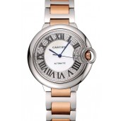 Swiss Cartier Ballon Bleu 46 MM Diamond Dial Rose Gold And Staineless Steel Bracelet 1453890