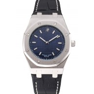 Audemars Piguet Royal Oak Fondation Blue Dial Stainless Steel Case Black Leather Strap