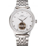 Best Imitation IWC Portugieser Tourbillon White Dial Stainless Steel Case And Bracelet