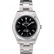 Best Rolex Swiss Explorer Stainless Steel Bezel Black Dial 42002