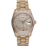 Best Swiss Rolex Day-Date Diamonds Yellow Gold-srl185 621615