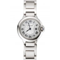 Cartier Ballon Bleu 30mm White Dial Stainless Steel Case And Bracelet