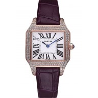 Cartier Santos 100 Diamond Rose Gold Bezel 621913