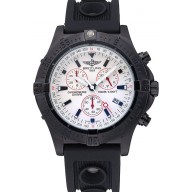 Copy Breitling Avenger Seawolf Ion Plated Steinless Steel Case White Dial Rubber Bracelet 622241