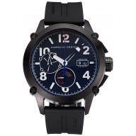 Designer Knockoff Porsche Design Indicator Black Dial Black PVD Case Black Rubber Strap