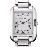 Fake Cartier Tank Anglaise 30mm White Dial Stainless Steel Case And Bracelet