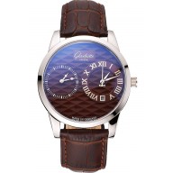 Glashutte Original Brown Dial Stainless Steel Case Brown Leather Strap