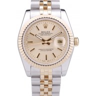 Hot Rolex Datejust Gold Dial Ribbed Bezel 7450