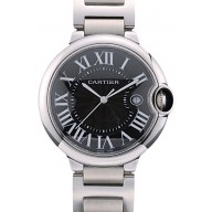 Knockoff Cartier Ballon Bleu 42mm Black Dial Stainless Steel Case And Bracelet