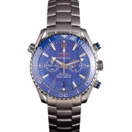 Knockoff Omega James Bond Skyfall Chronometer Watch with Blue Dial and Blue Bezel om226 621378