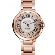 Knockoff Top Swiss Cartier Ballon Bleu 46 MM Diamond Dial Rose Gold Bracelet 1453882