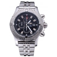 Luxury Breitling Chronomat Evolution Black Dial Stainless Steel Bracelet 622515