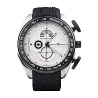 Porsche Regulator Power Reserve Black Case White Dial