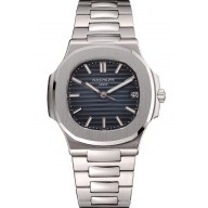 Replica AAAAA Swiss Patek Philippe Nautilus Black-Blue Dial Stainless Steel Bracelet 1453948