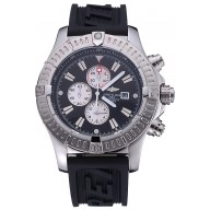 Replica Breitling Chronomat Evolution Black Dial Black Rubber Bracelet 622516
