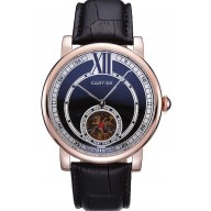 Replica Cartier Rotonde Flying Tourbillon Black Dial 621937